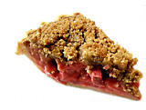 slice of rhubarb pie